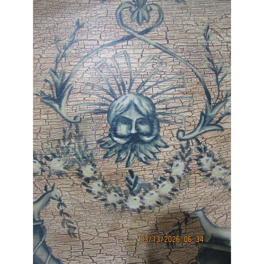 Plate decorative crackle very unique animals Dutch style brown tones stars